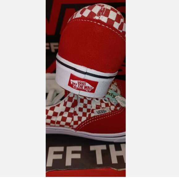 VANS Men's 9/Women's 10.5 Era ComfyCush Tear Check Red - VN0A3WM9V9Z - Picture 8 of 12